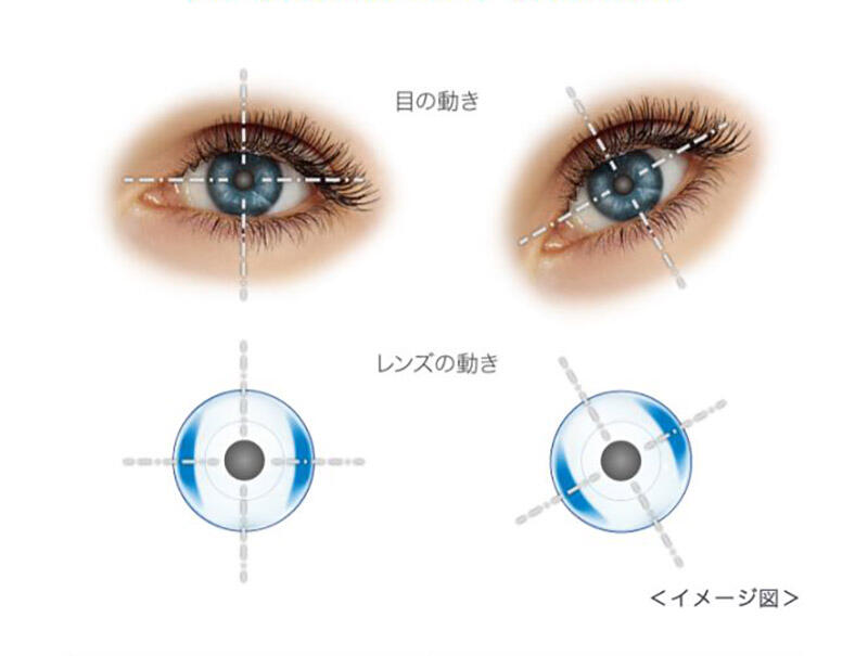 目の動き レンズの動き<イメージ図>